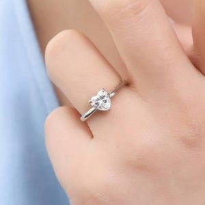 CZ white gold filled ring.